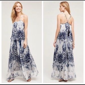 Anthropologie TryB Maxi Print Dress size M